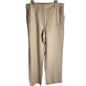 Karl Lagerfeld Women's Light Tan Chinos Elastic Waist Size 14 new quiet luxury